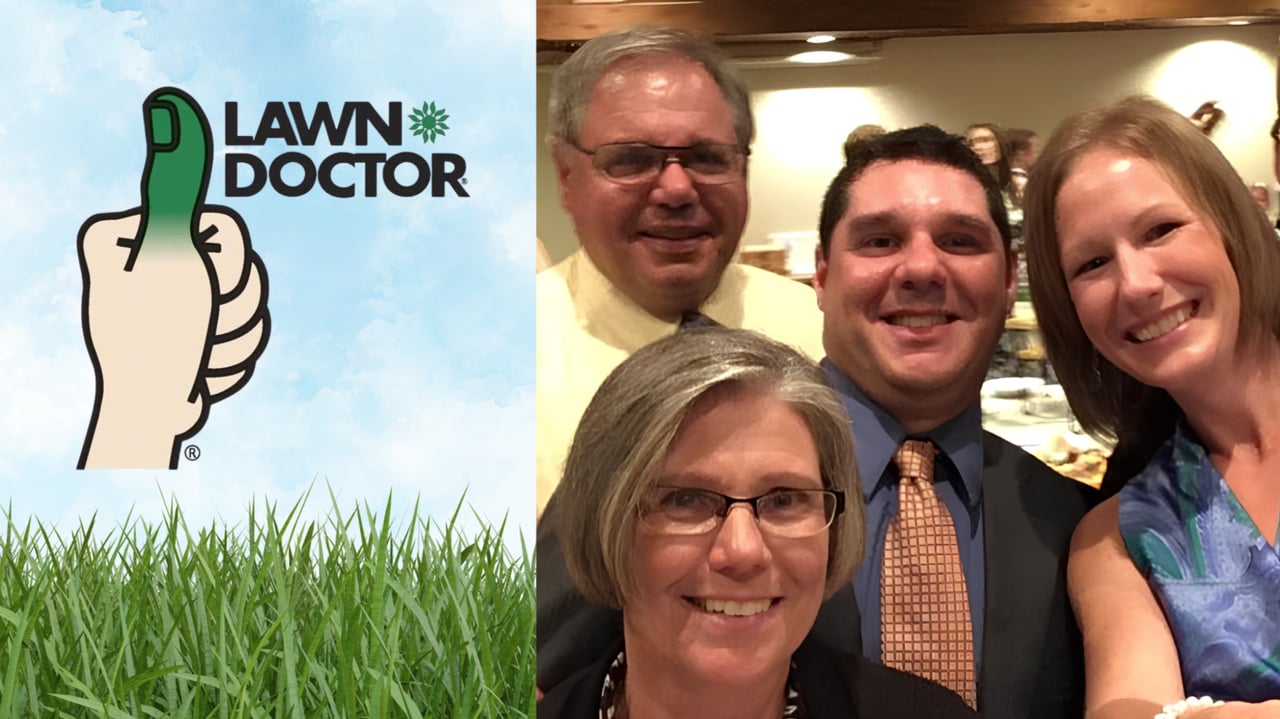 Photo of Lawn Doctor franchise owners, Demeyer family