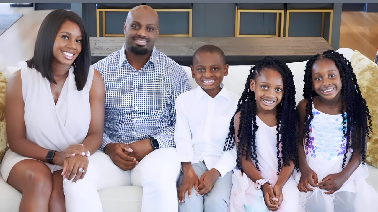 Former Dallas Cowboys fullback Jamize Olawale and his family