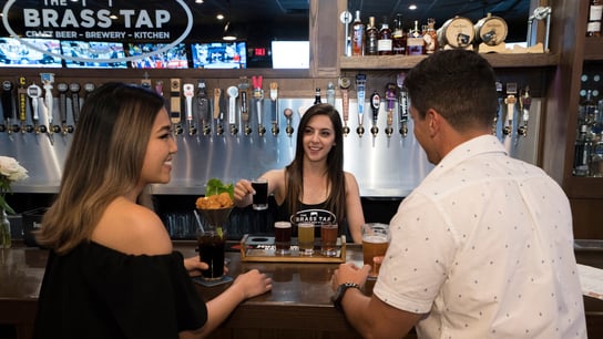 The Brass Tap, Beef 'O' Brady's, bartender, people consuming alcohol