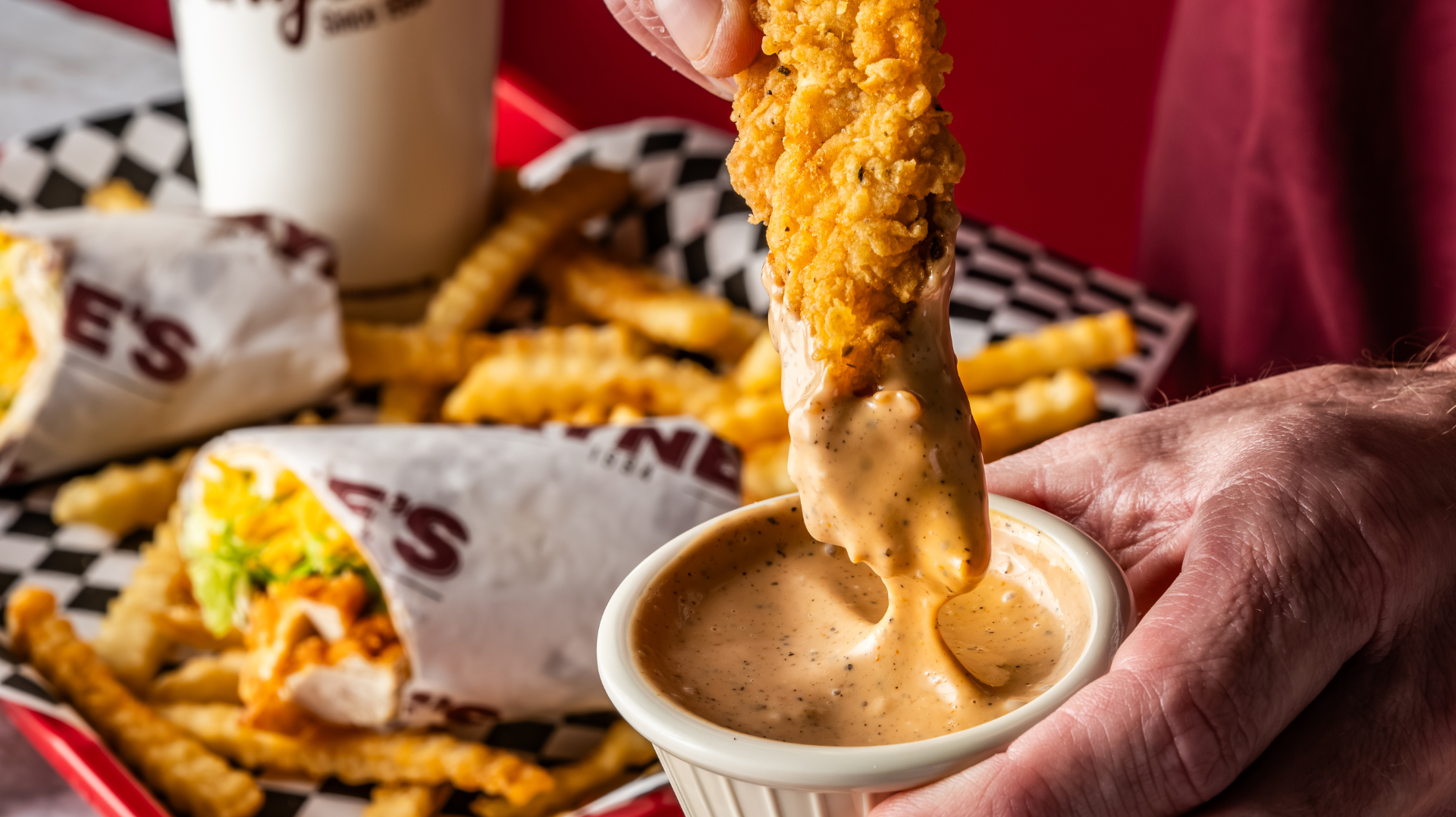 Food from Layne's Chicken Fingers Franchise
