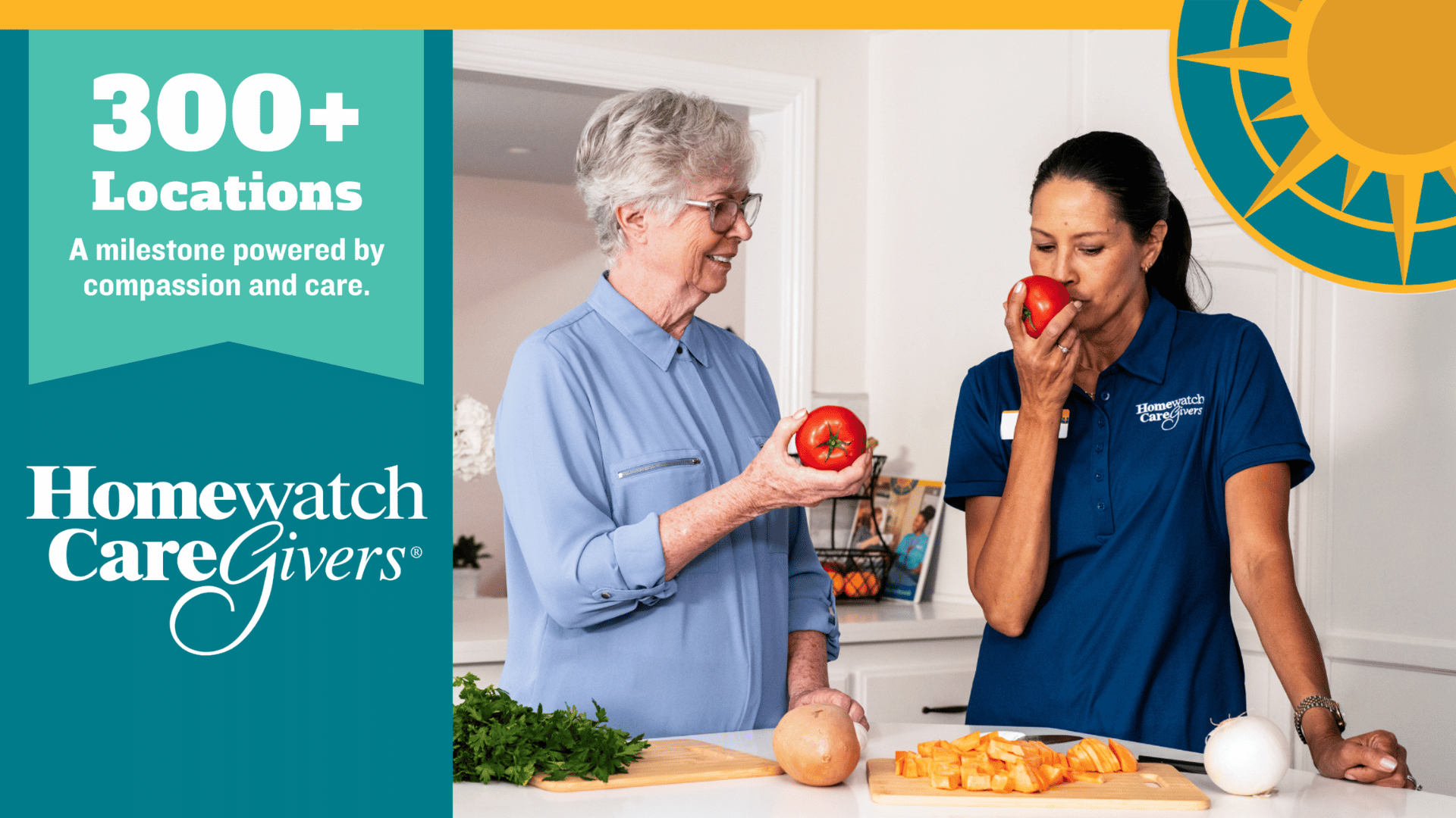 image of homewatch caregivers celebrating 300 locations