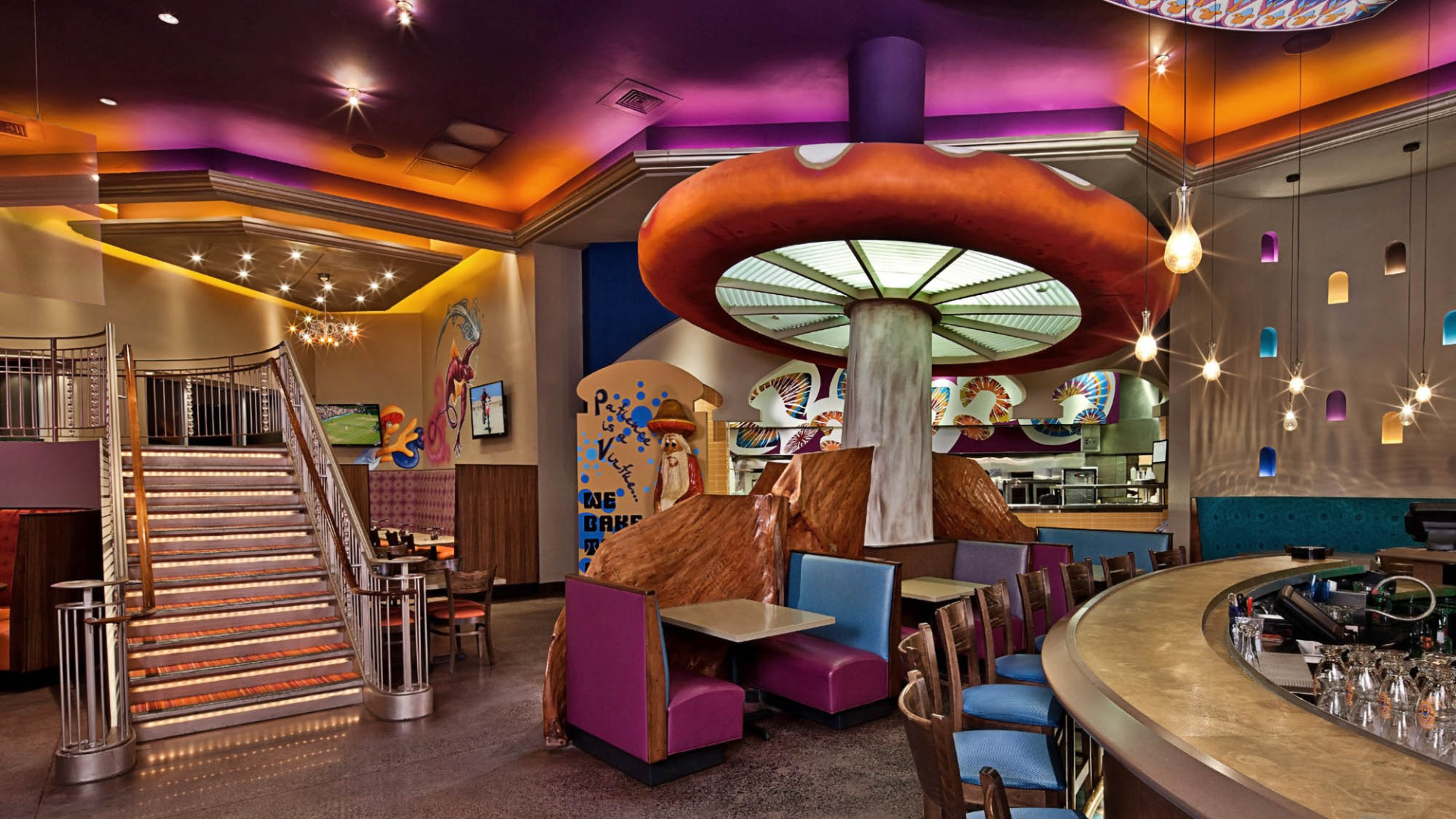 Mellow Mushroom  Restaurant Interior